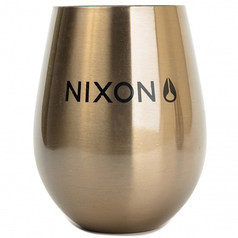  MIZU NIXON WINE CUP SET (2) LOCK UP A/S Glossy Rose Gold w/ Black Print