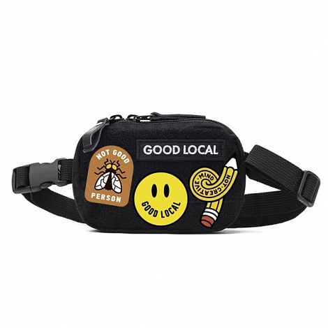   GOOD LOCAL Waistbag Patched Black