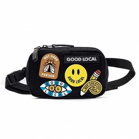   GOOD LOCAL Waistbag L Patched Black