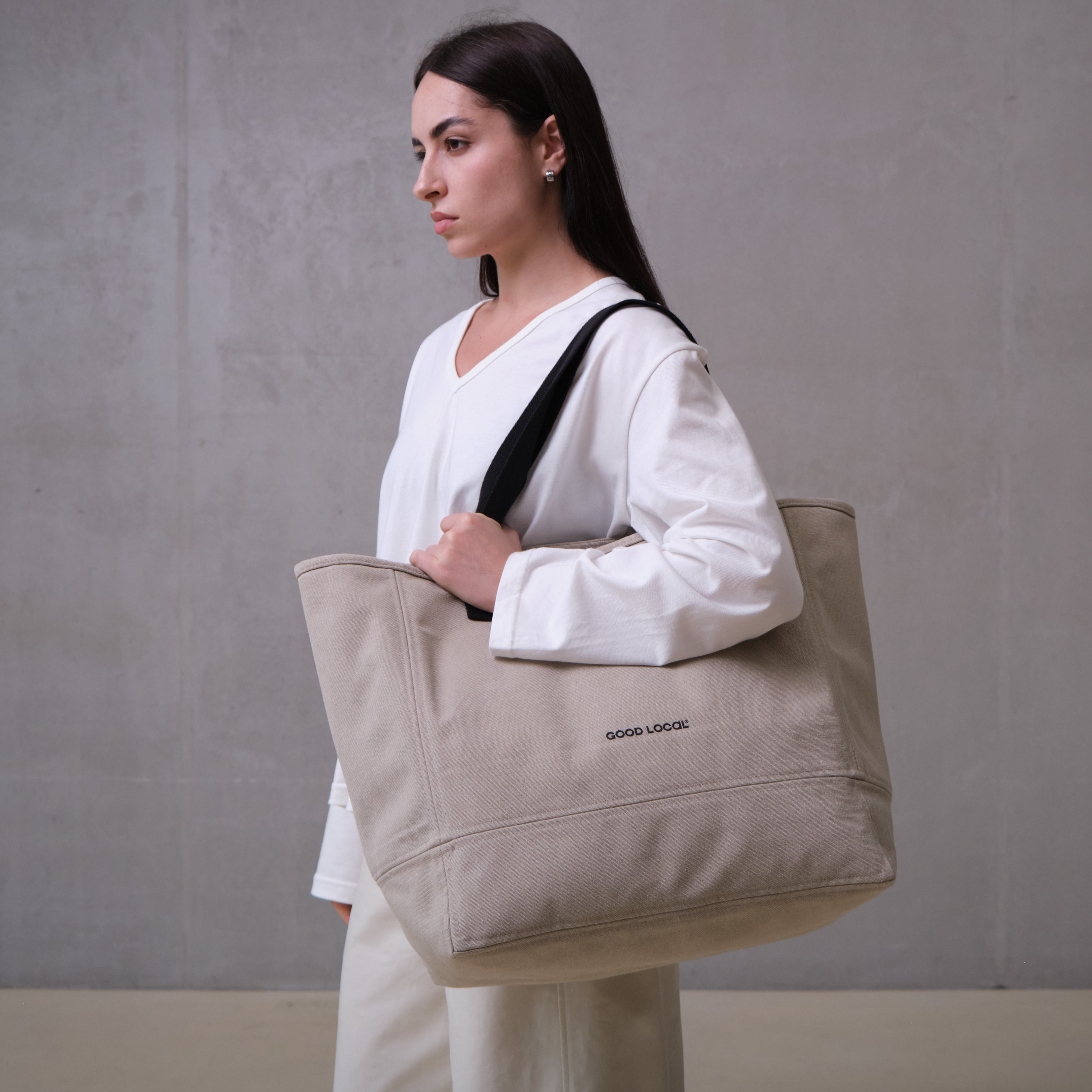 картинка Сумка Shopper Canvas Line Beige Lite от магазина Good local